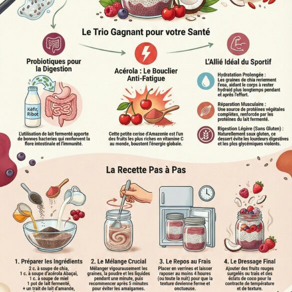 Recette de Pouding au Chia, Probiotiques et Acérola : Le Pudding Bio Sans Gluten Idéal après le Sport