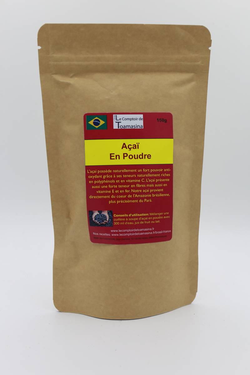 Açaí en poudre lyophilisée pure du Comptoir de Toamasina