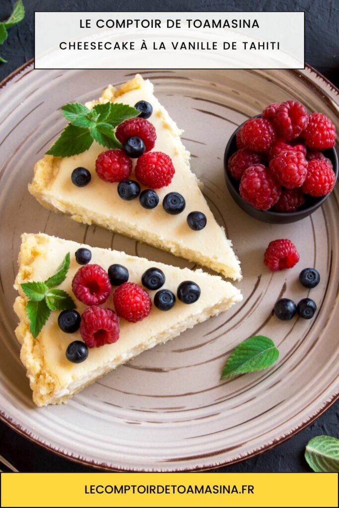 Cheesecake en brownie à la vanille de Tahiti