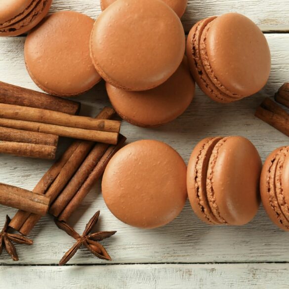 Macarons chocolat blanc aux 4 épices