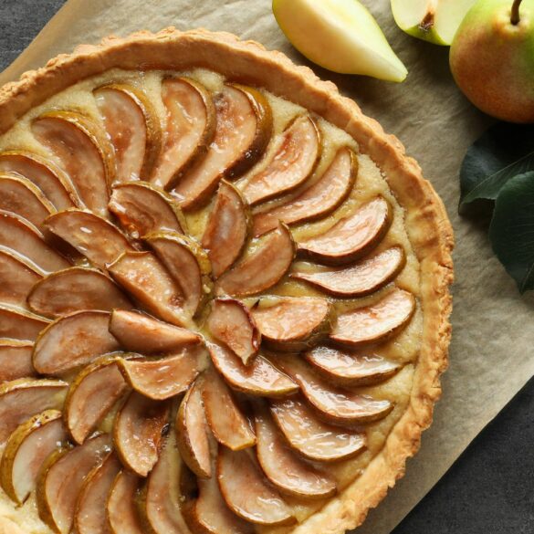 Tarte aux poires chocolat et Fève Tonka