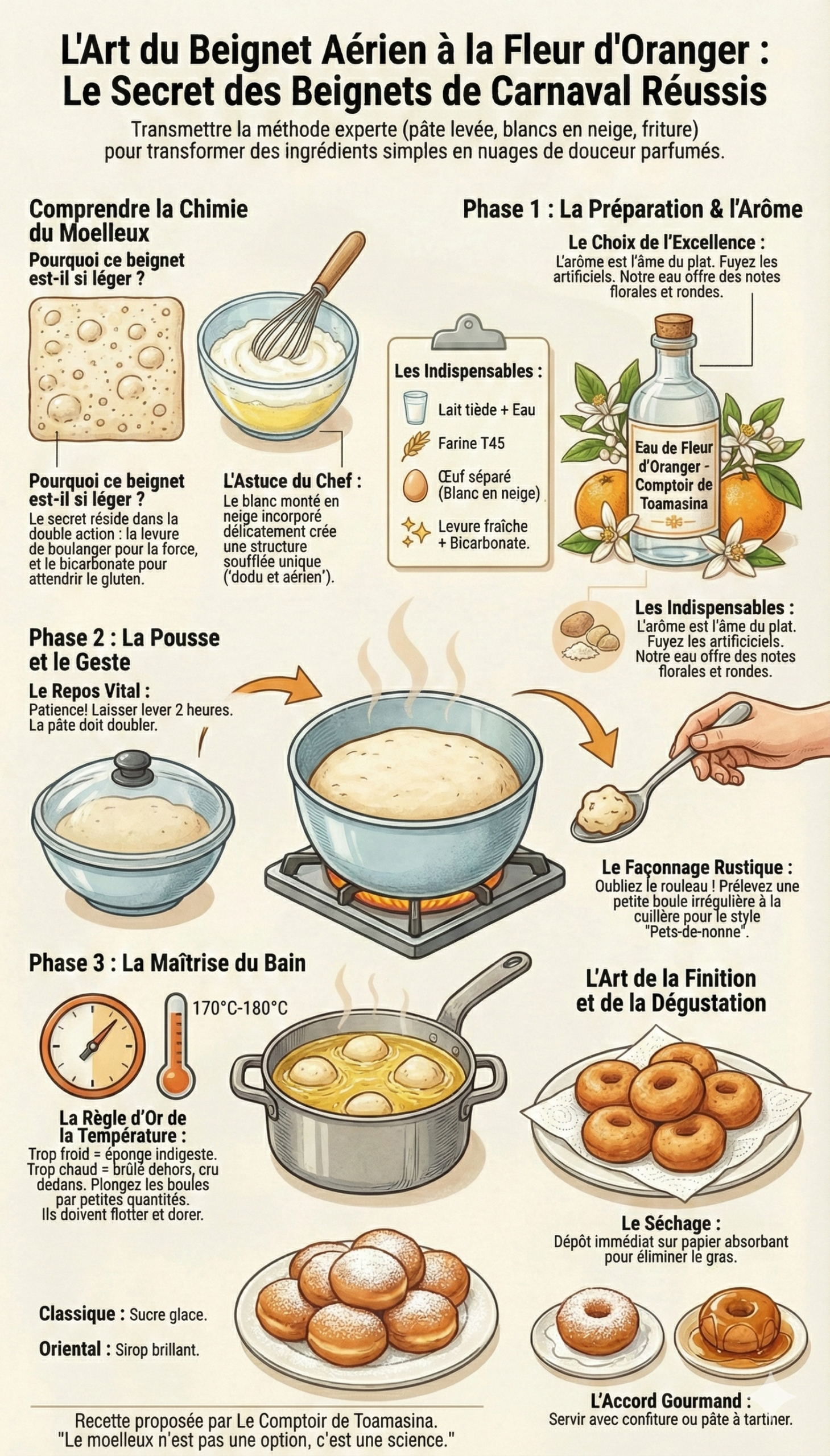 Ma recette de Beignets Moelleux à la Fleur d'Oranger Recette Facile