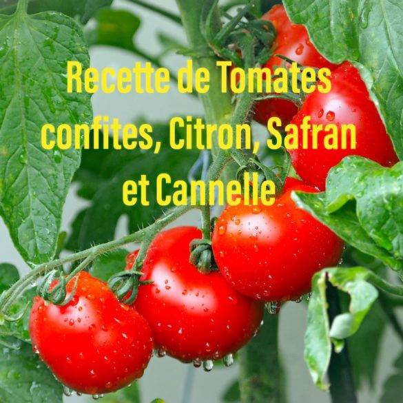 Recette de Tomates confites, citron, safran et cannelle.