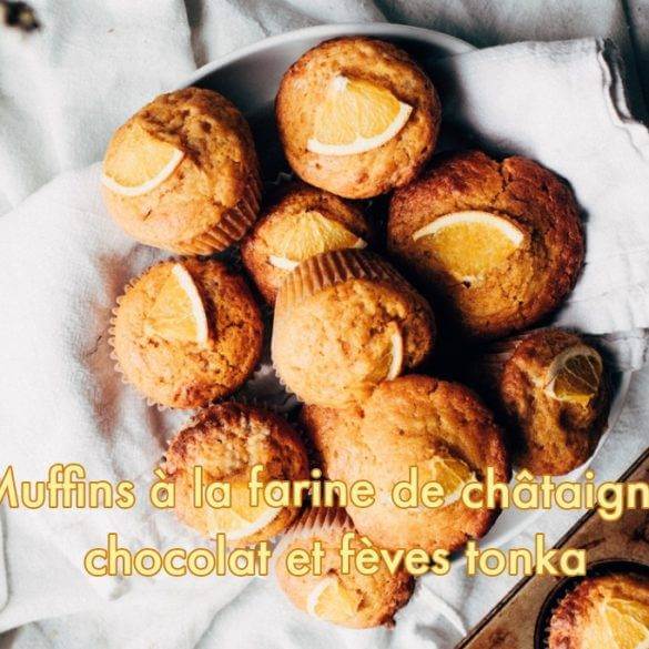 Muffins à la farine de châtaigne chocolat Fève Tonka