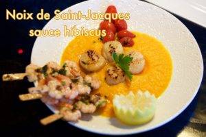Recette de Noix de St -Jacques sauce Hibiscus