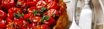 Tarte Tatin à la tomate au poivre sauvage de Madagascar