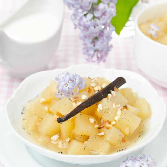 Compote papaye, orange et vanille