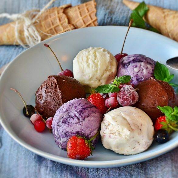 Glaces Menthe Vanille, camembert