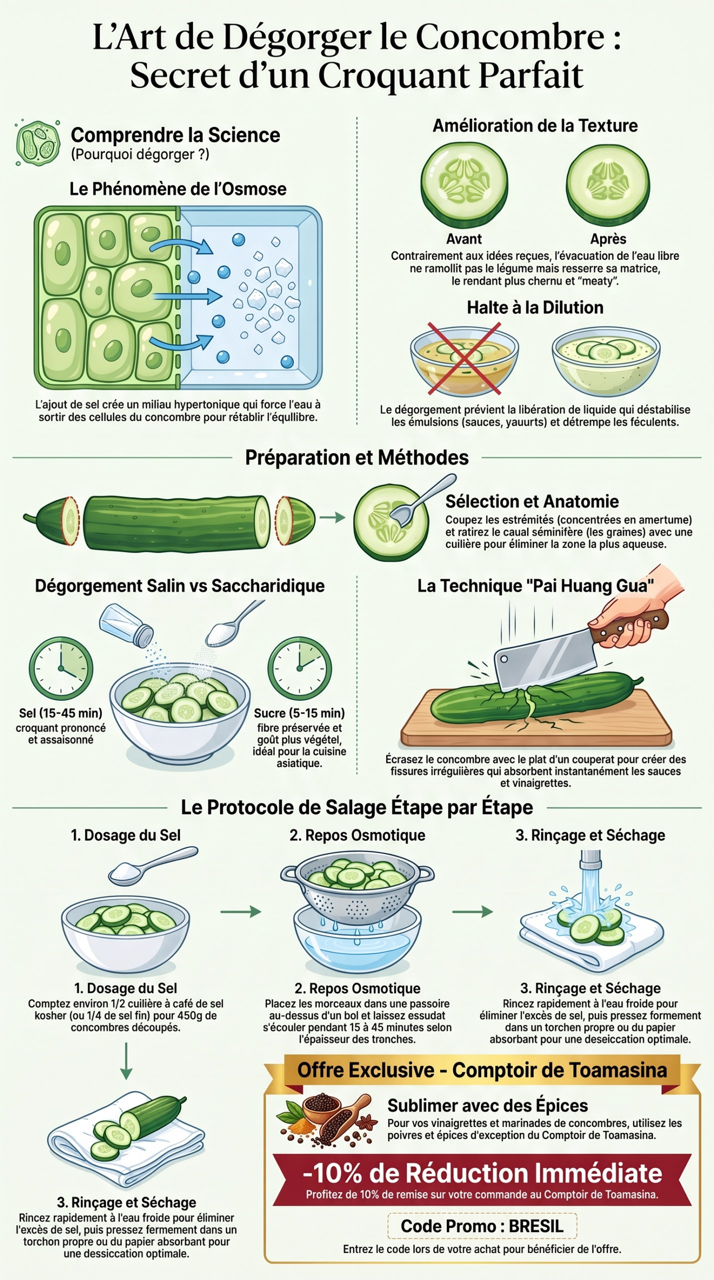 L'art de dégorger le concombre