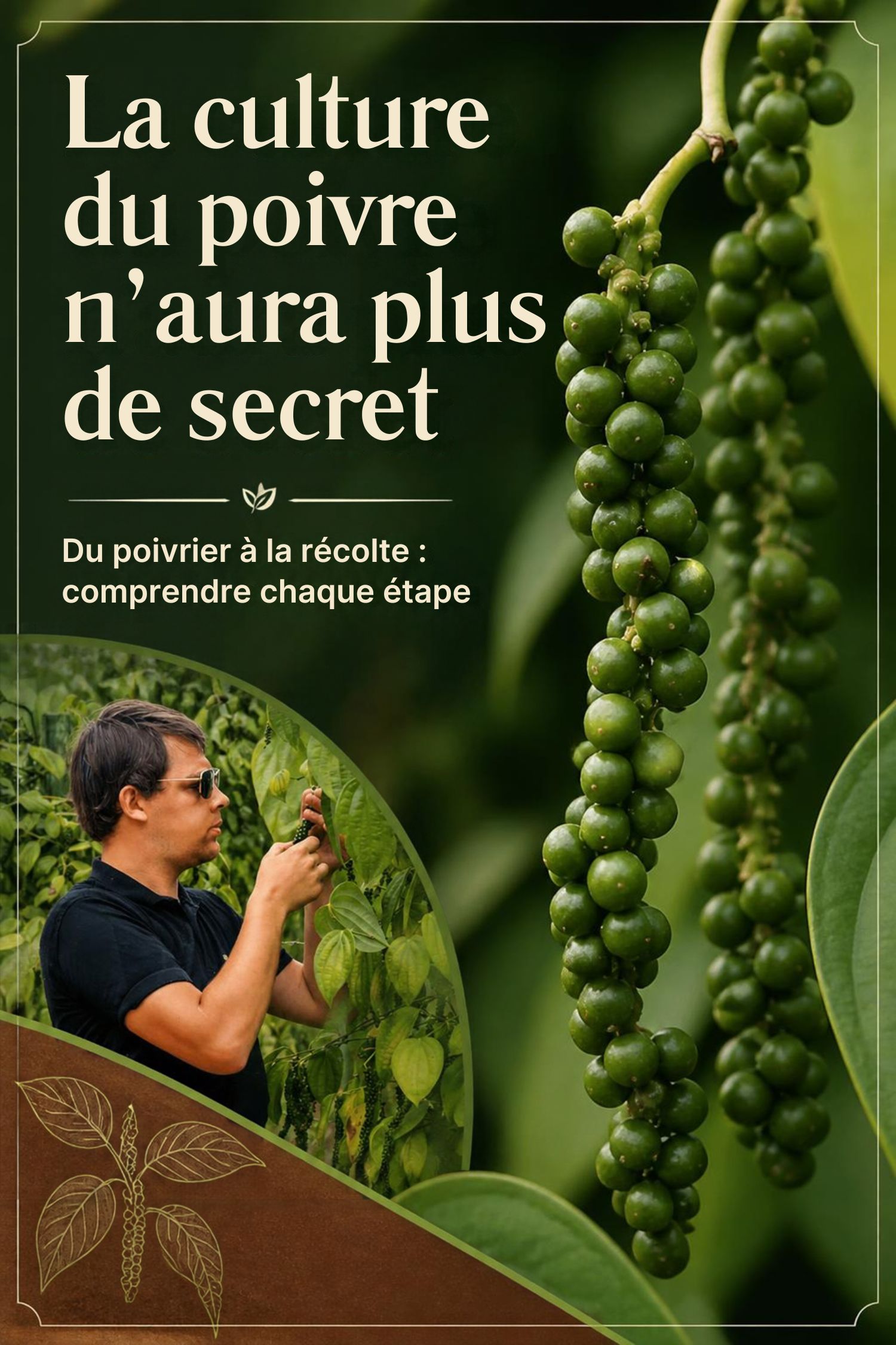 Lianes de poivrier en culture