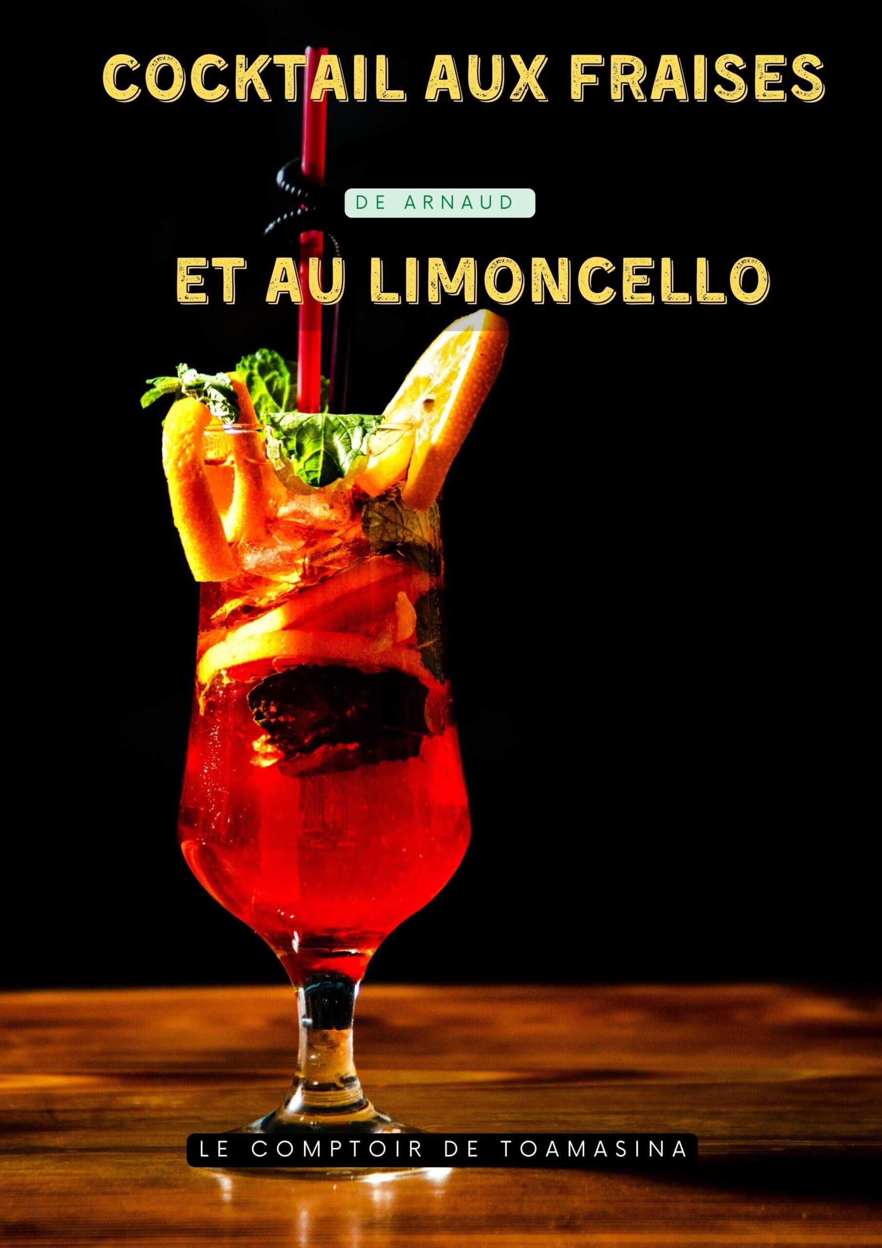 Cocktail aux fraises et au limoncello