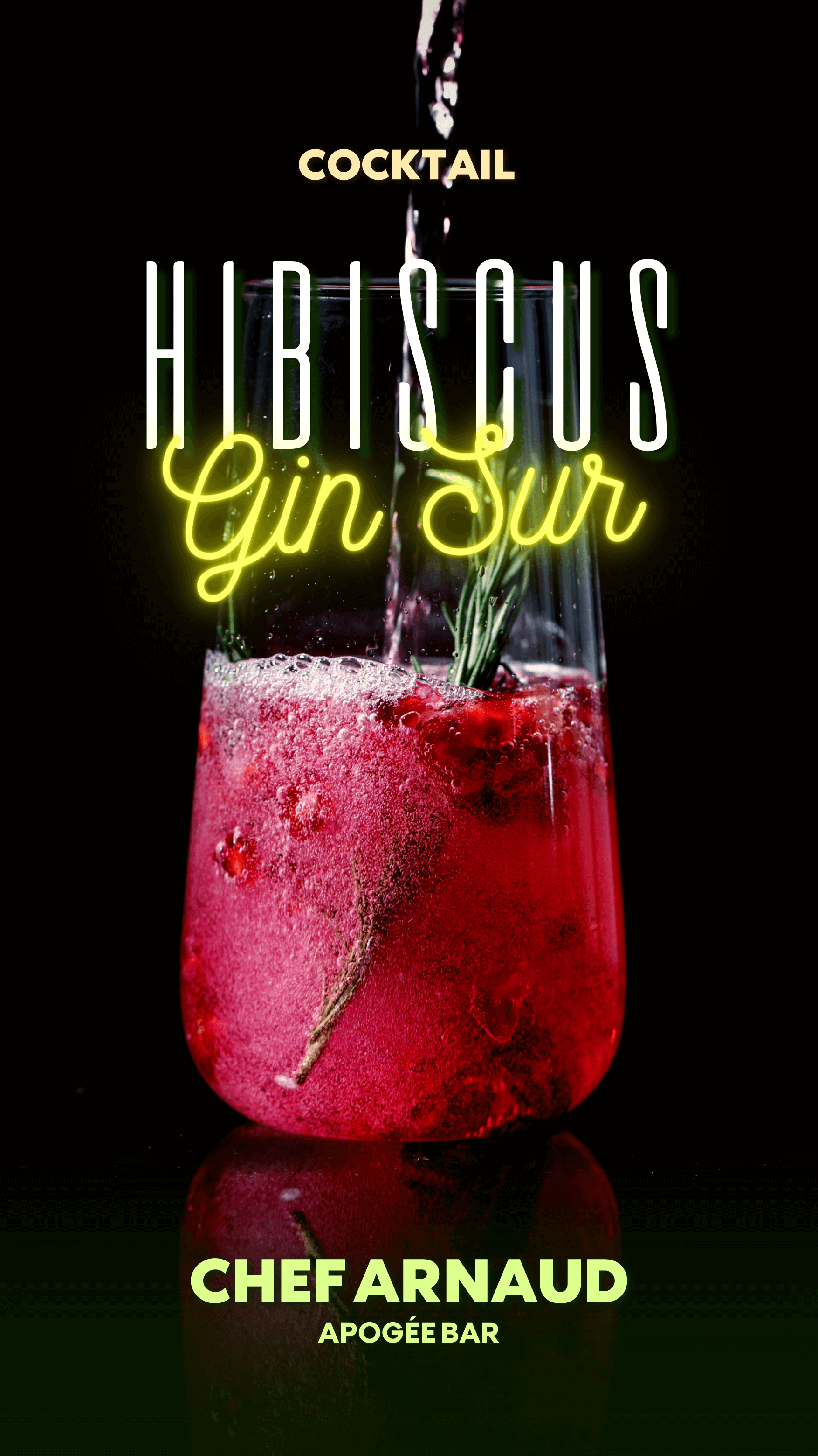 Cocktail Hibiscus Gin Sour