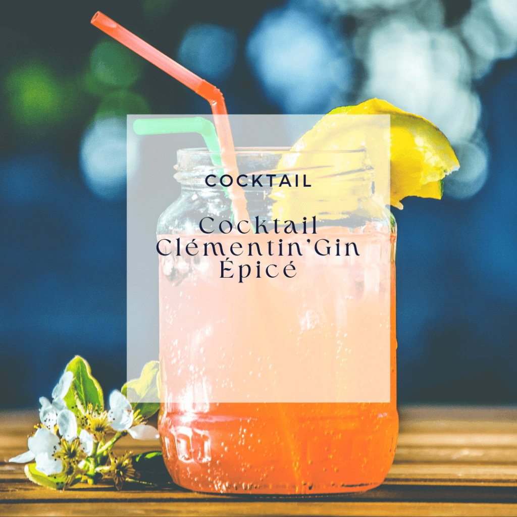 Cocktail Clémentin'Gin Épicé La Puissance de l'Automne pour la plaisir de vos papilles 