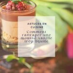 Rattraper une mousse vanille : mon évaluation des solutions