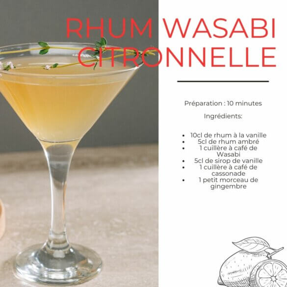 Rhum Arrangé Wasabi Citronnelle et Gingembre