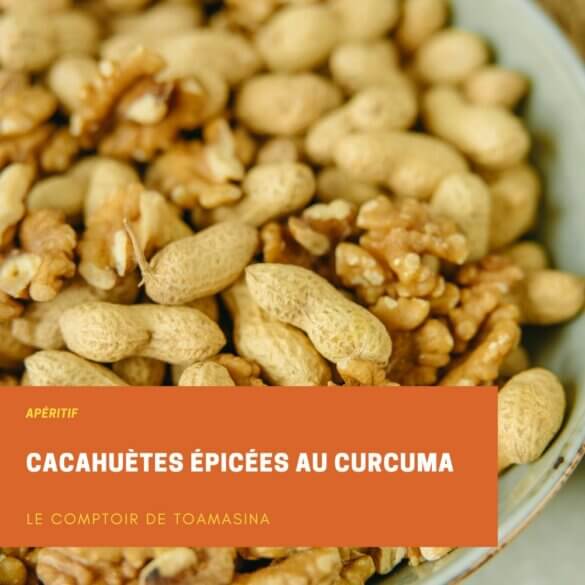 Cacahuètes épicées au curcuma