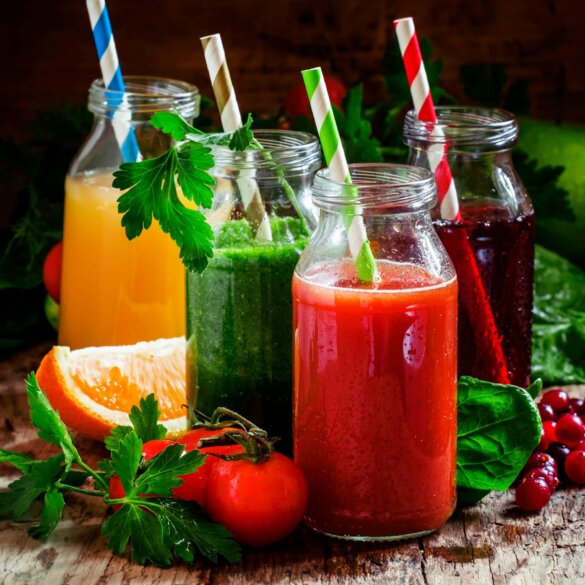 Des jus nutritifs naturels et sains pour le petit-déjeuner