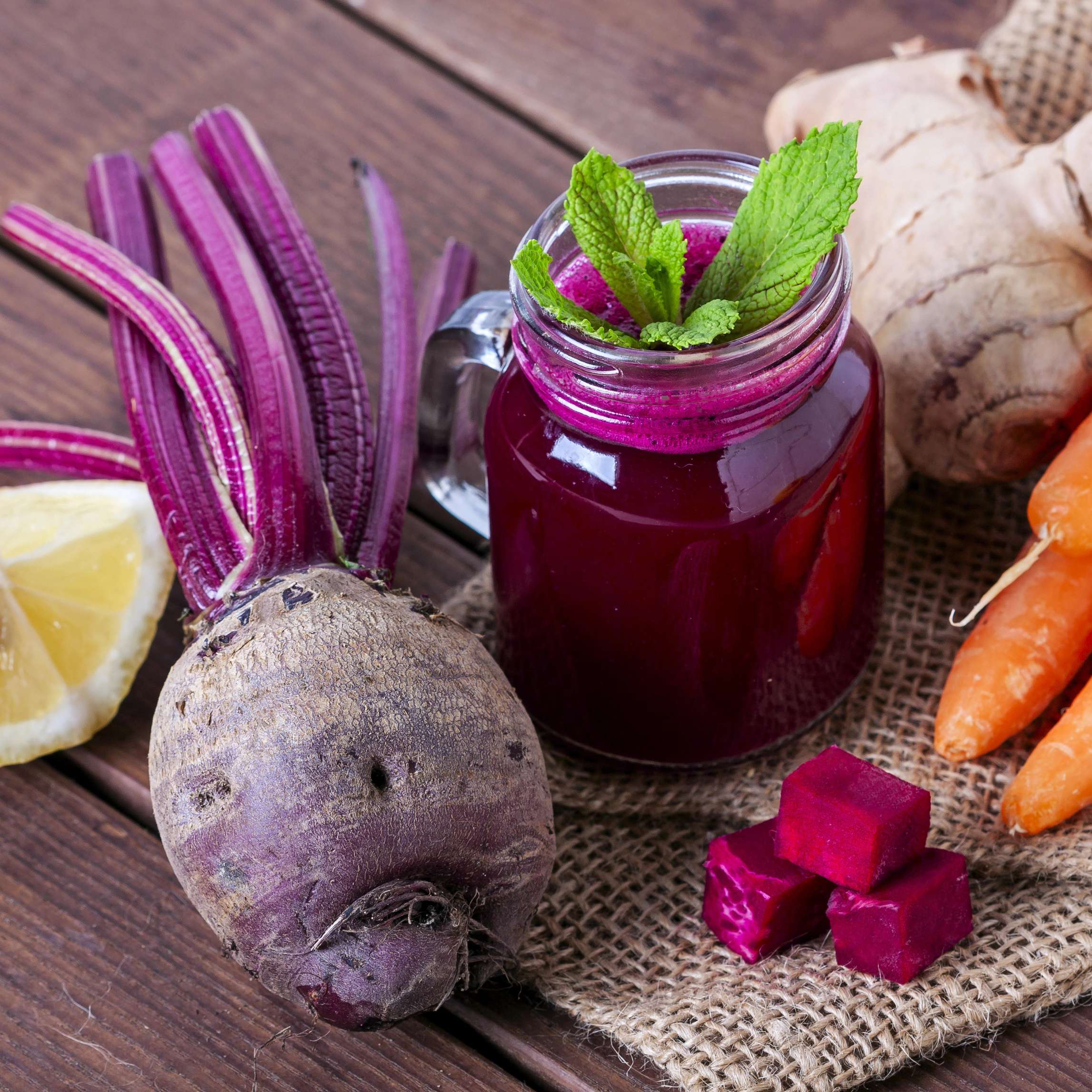 Jus de chou frisé, betterave et gingembre