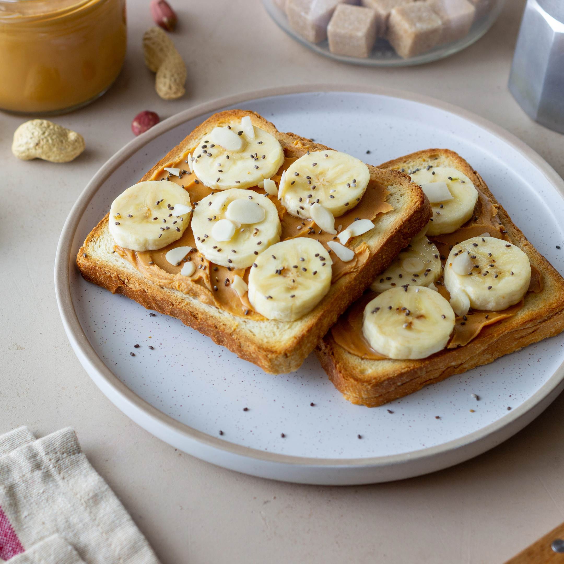 Recettes de pré-entraînement dans la friteuse à air  toast à la banane et dulce de leche