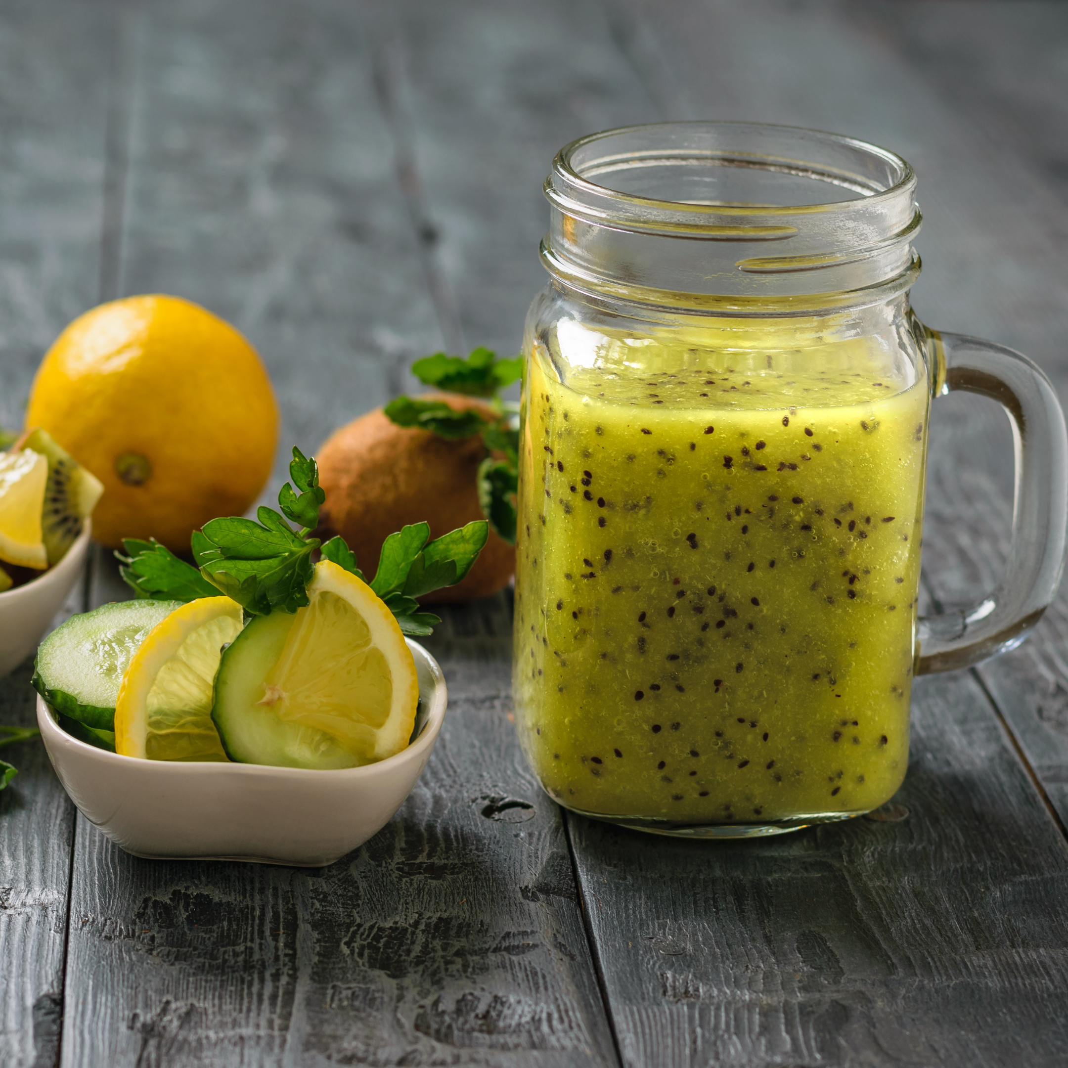 Smoothie au concombre vert et au citron