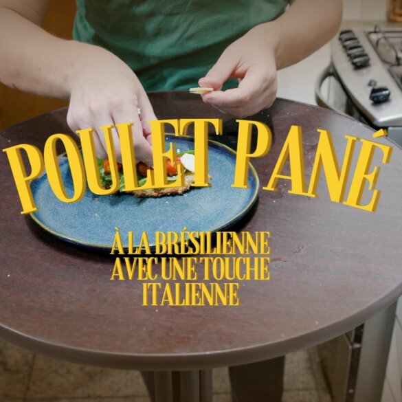 Poulet pané et frit à la brésilienne avec une touche d'Italie