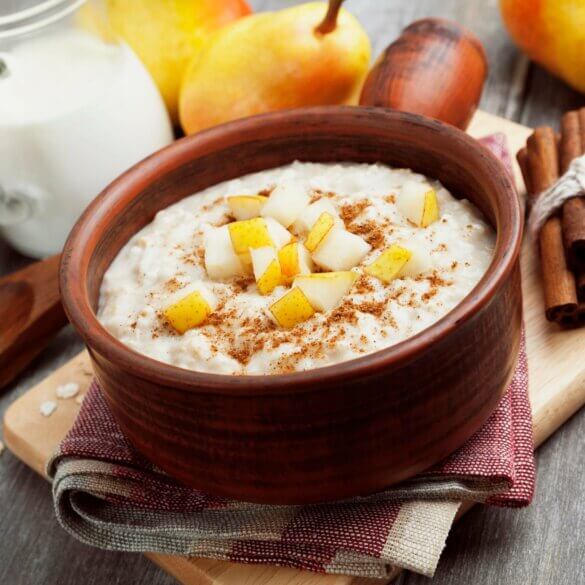 Riz au lait dans la friteuse à air