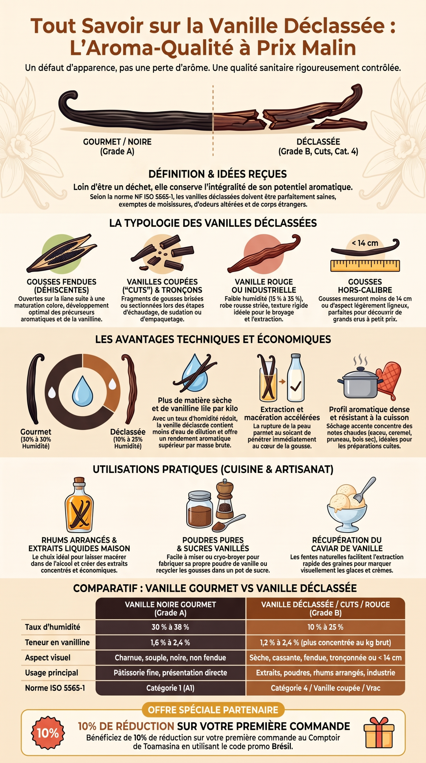 Guide de la vanille déclassée, infographie