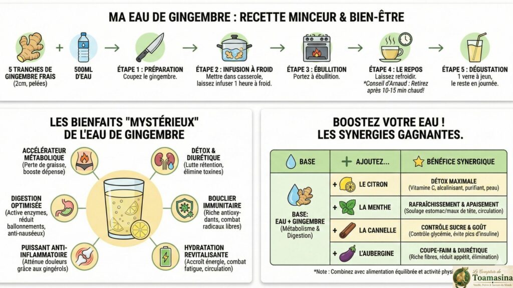 Eau de gingembre pour perdre du poids c'est possible