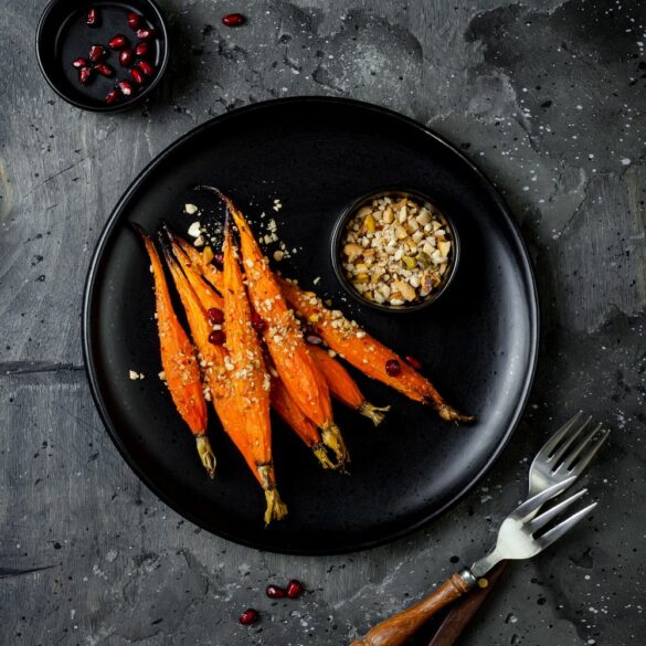 Carottes grillées, labneh et dukkah