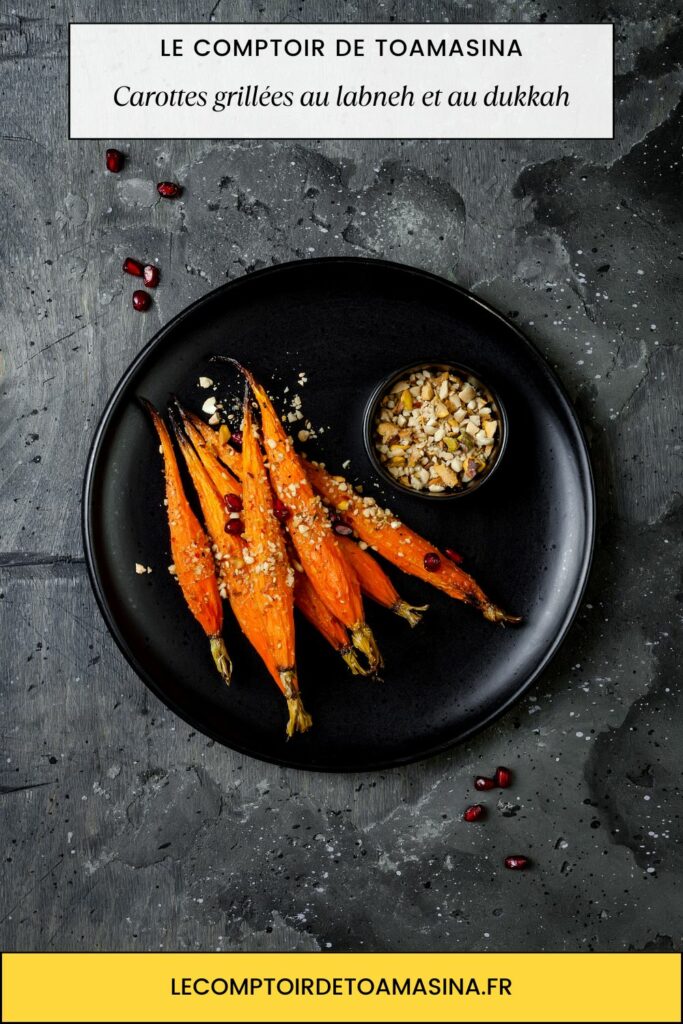 Carottes grillées au labneh et au dukkah