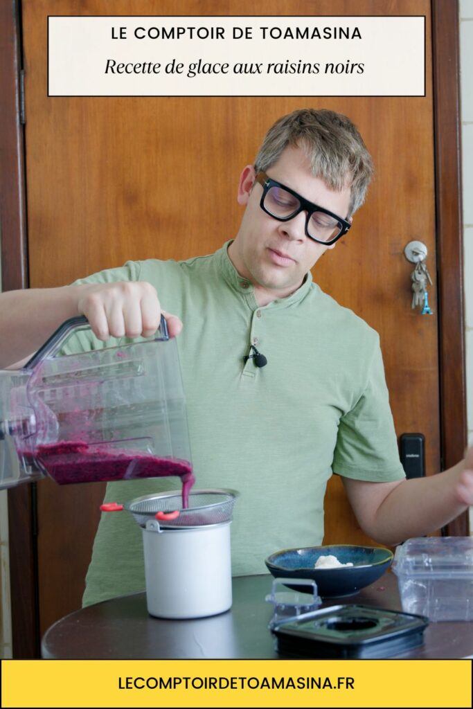 Recette de glace aux raisins noirs