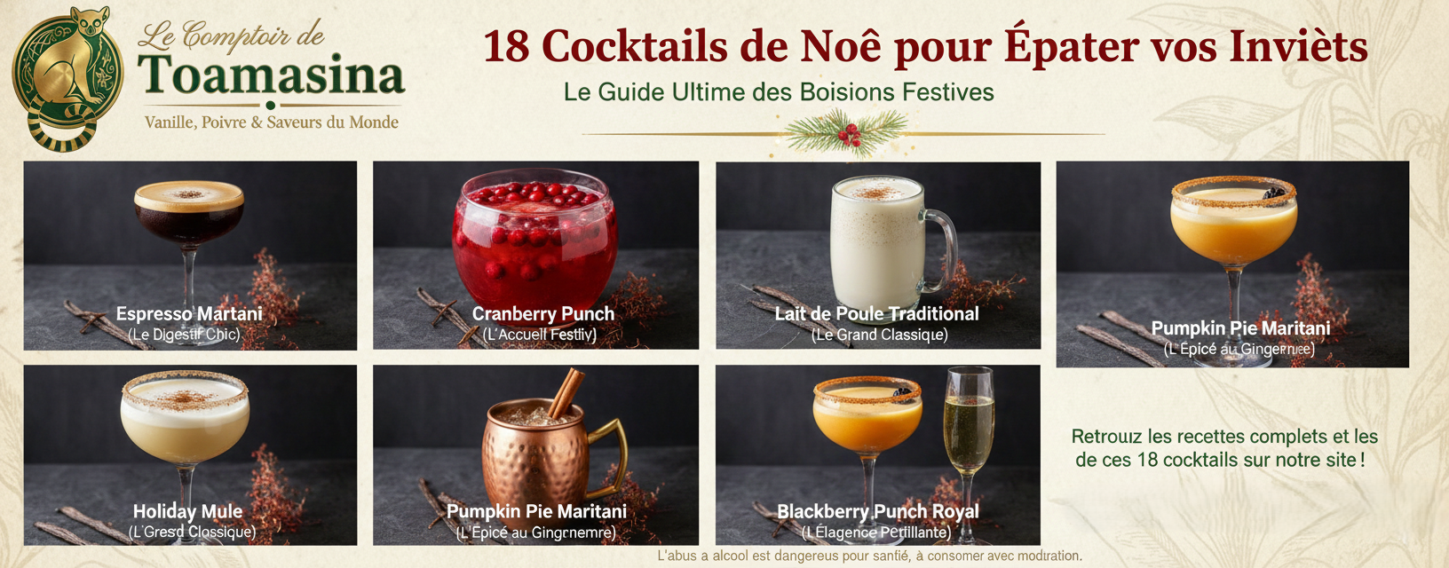 18 cocktails pour nöel