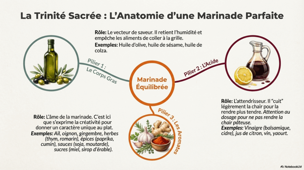 Anatomie d'une bonne marinade l'huile