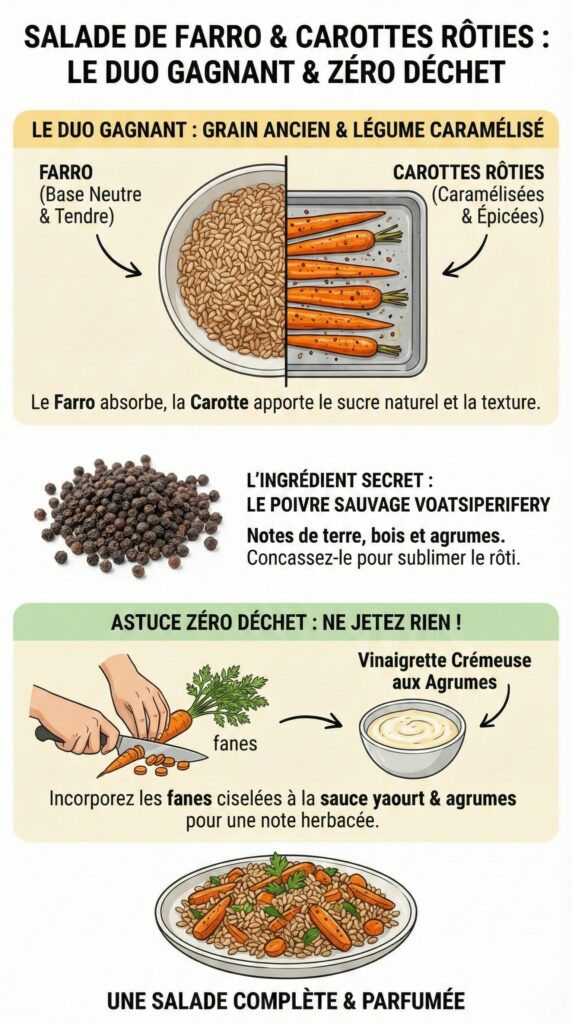 Carottes Rôties et Farro aux Agrumes tout savoir