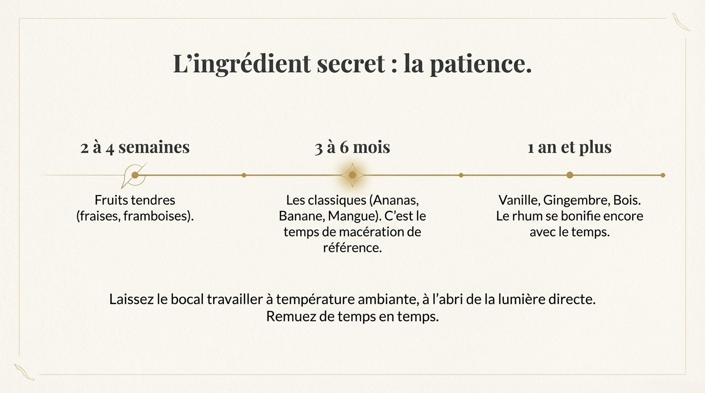 Macération d’un rhum arrangé aux épices