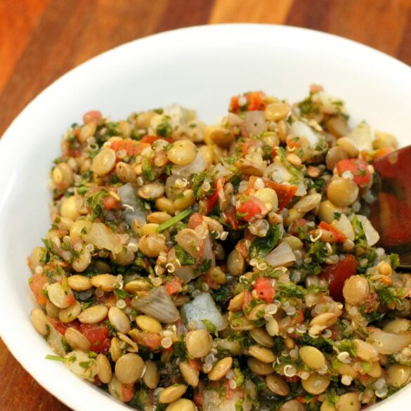 Comment faire un taboulé de lentilles au zaatar