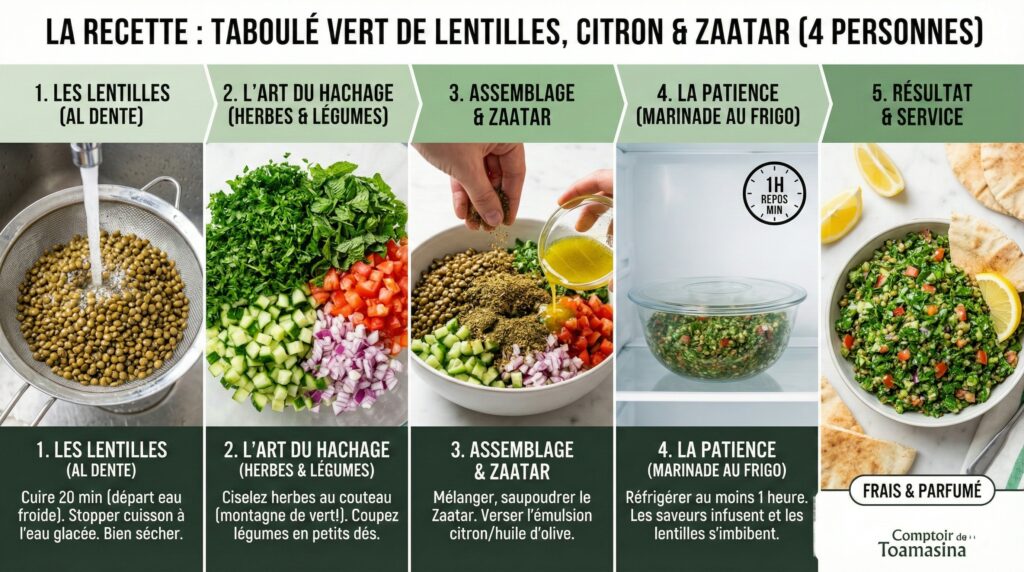 La Recette Taboulé Vert, Citron & Zaatar