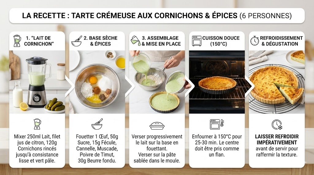 La Recette Tarte Crémeuse aux Cornichons & Épices