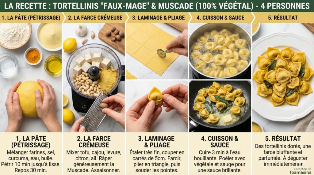 La Recette Tortellinis Faux-Mage & Muscade