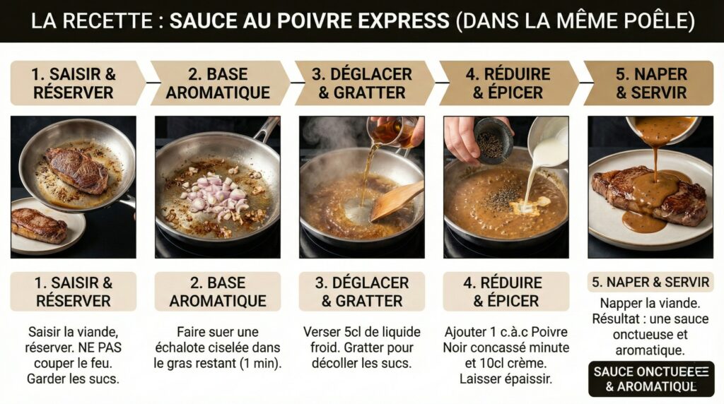 La meilleure recette de sauce au poivre