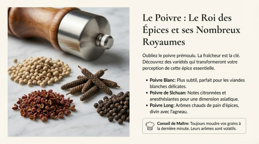 Le poivre l'épice roi de la viande