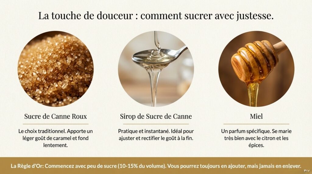 Le sucre de canne ou sirop