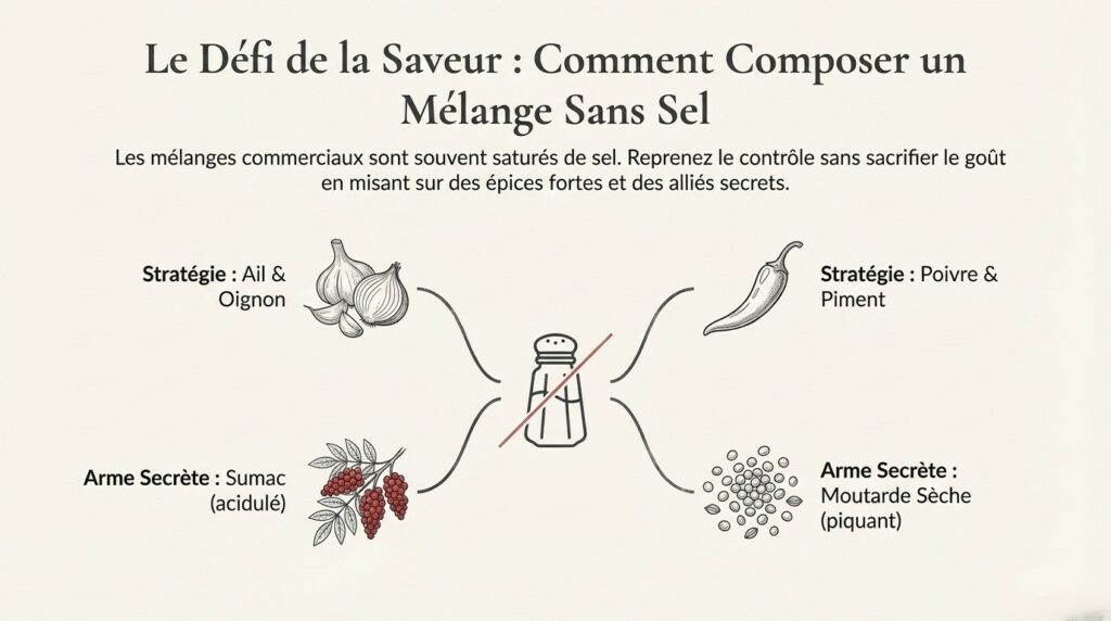 Les mélanges d'épices sans sel Comment garder la saveur