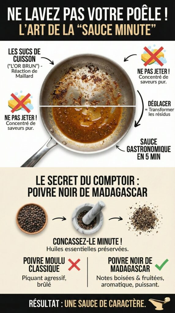 Ne Lavez Pas Votre Poêle ! L'Art de la Sauce Minute et le Secret du Poivre