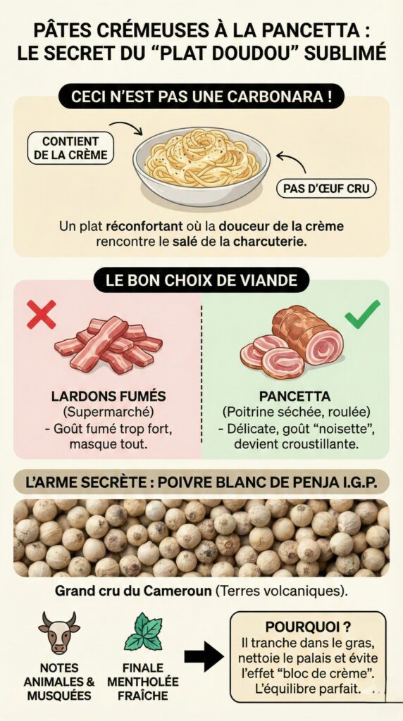 Pâtes Crémeuses à la Pancetta recette utlime