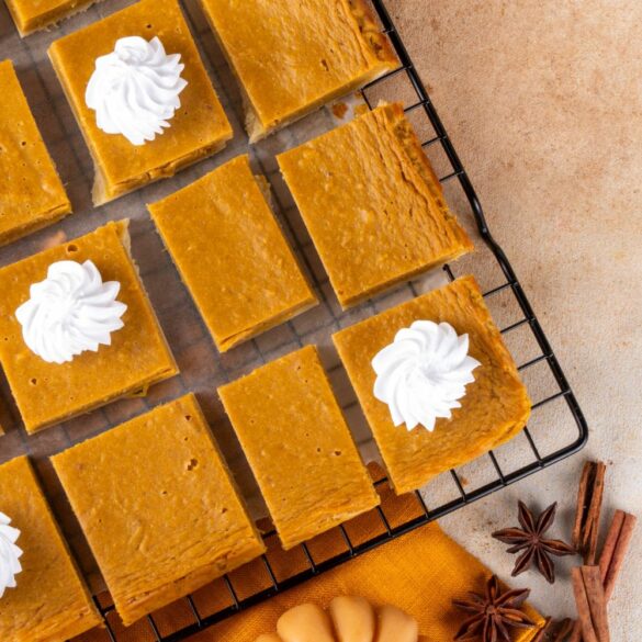Pumpkin Bars Les Carrés Fondants au Potimarron et Épices Douces