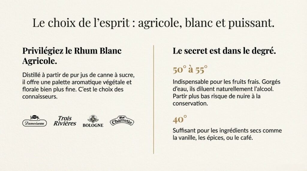 Quel rhum choisir pour faire un bon rhum arrangé 