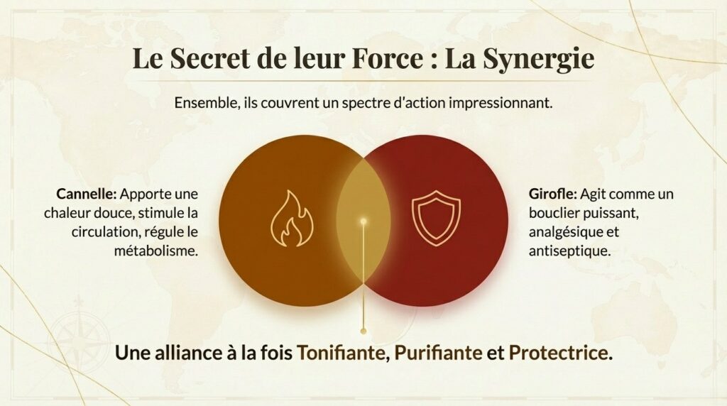 Quels sont les bienfaits majeurs de l'association Cannelle et Girofle pour la santé