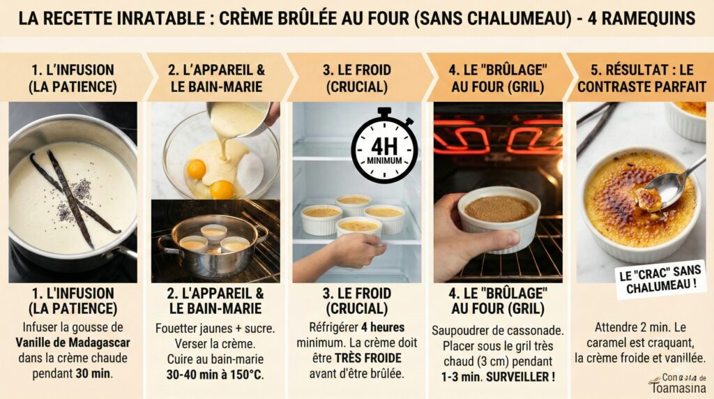 comment faire une crème brûlée sans chalumeau