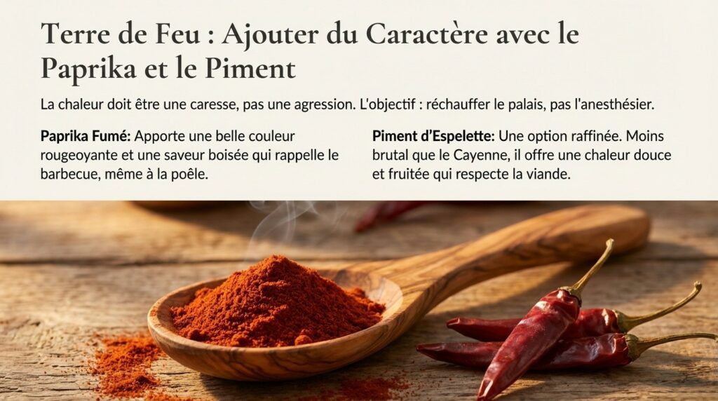 le paprika dans les viandes